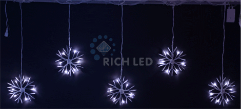 Светодиодные подвески  Rich LED Снежинки 3х0.7 м