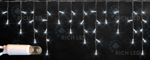 Светодиодная бахрома Rich LED 3х0.5 м белый резиновый провод,белый